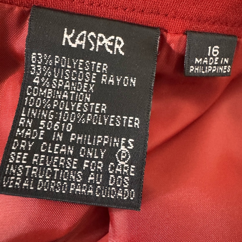 Kasper Women's Red Blazer/Skirt Set - Picture 6 of 14